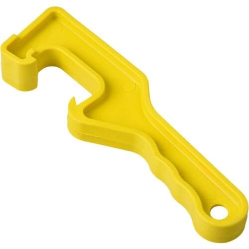 Bucket Lid Wrench-Open/Lift Lids on 5 Gallon Plastic Buckets&Small Pails-Yellow-Durable Plastic Opener Tool