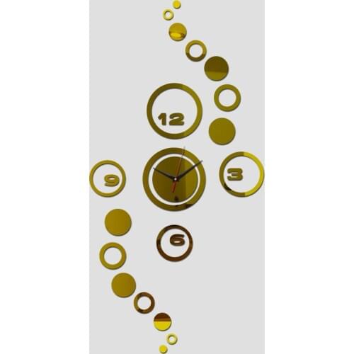 New clock mirror acrylic Geometric quartz europe watch wall clocks home decoration diy 3d Stickers brief Art