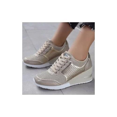 Womens shoes fashion thick soled walking jogging shoes running shoes comfortable womens shoes large 35-44