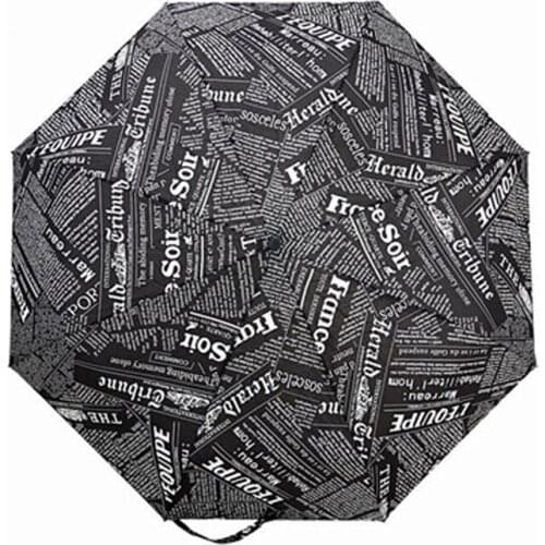 Newspaper Umbrella Sun And Rain Anti-uv Umbrella For Men And Women Rain Folding Parasol Windproof Paraguas