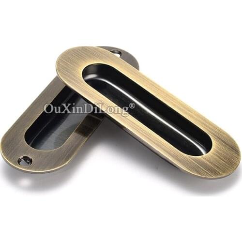 10PCS Brand New Stainless Steel Recessed Furniture Sliding Door Handles Invisible Hidden Cupboard Wardrobe Cabinet Pulls Handles