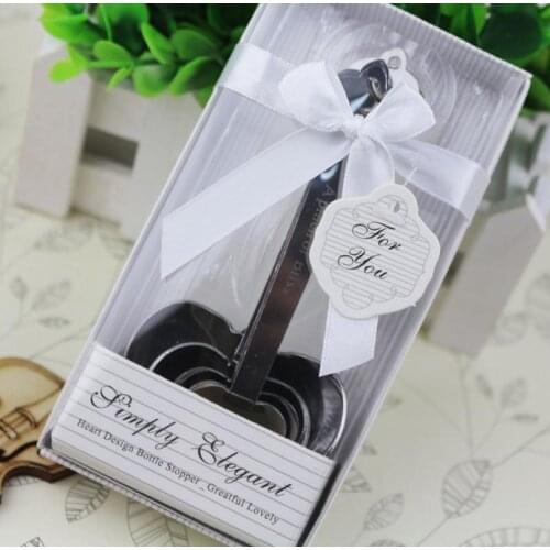 150 sets/lot Love Wedding favors of Simply Elegant Heart Shaped Stainless Steel measuring spoon in White Gift Box SN317