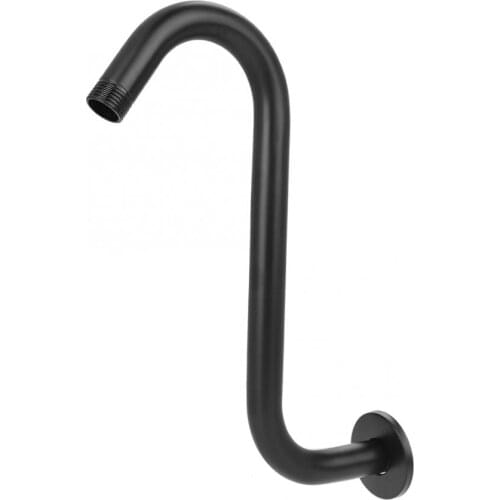 8in Stainless Steel High Rise S-Curved Shower Extension Arm G1/2" Thread Bathroom Accessory