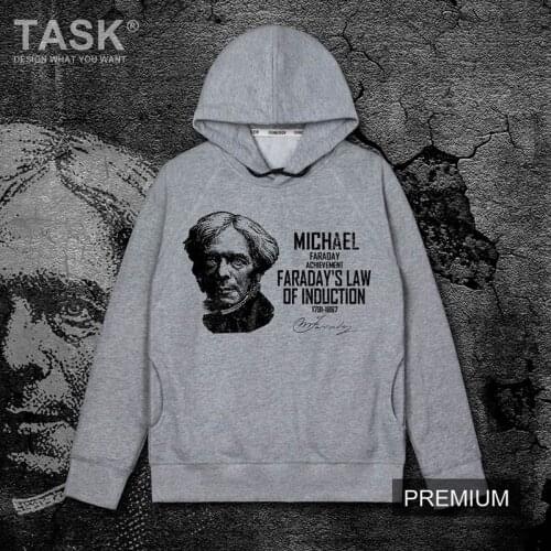 Celebrity Michael Faraday United Kingdom physicist Electromagnetism printed mens hooded sweater casual Tracksuit Spring Autumn