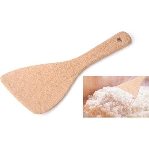 Beech Wooden Shovel Rice Scoop Spoon Wooden Spatula Salad Turner Cooking Accessories Kitchen Utensils Japan Bake Tools 22*8 cm
