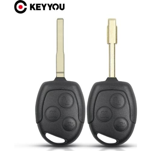 KEYYOU Remote Key Shell 3 Buttons For Ford Mondeo Fusion Focus 2 Fiesta Galaxy C-Max S-Max HU101 Blade Key Fob Case
