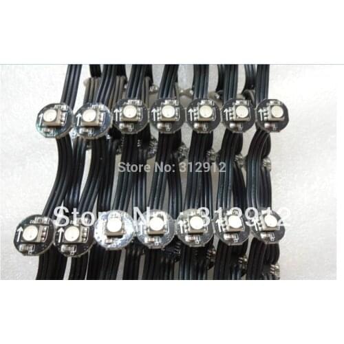 Black DC5V WS2811 led 5050 SMD pixel node;50pcs a string;black wires;5cm wire spacing