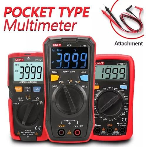 UNI-T Multimeter Digital Professional Auto Smart Automatic Mini Current Tester Voltage Temperature Capacitance Meter Backlight