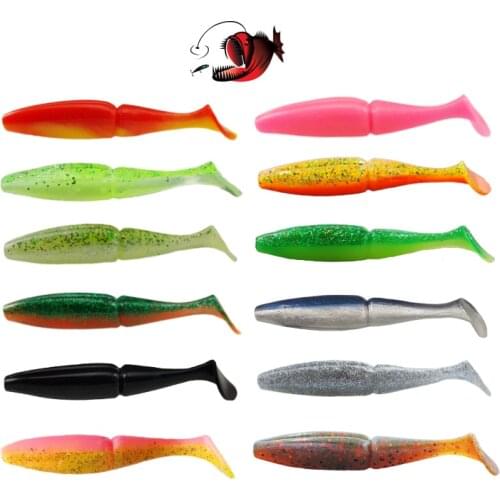 Esfishing Easy Shiner Shad 125mm 40pcs Fishing Lures Soft Baits Fishing Tackle Fake fish Plastic Lures Sea River