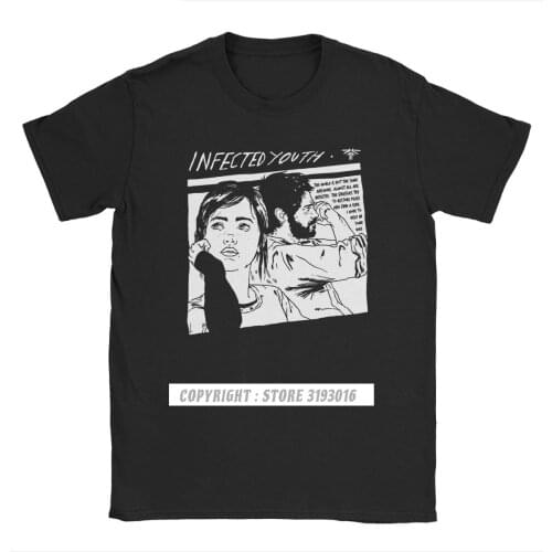 Fashion Brans Tops T Shirt Infected Youth The Last Of Us T Shirts Men Cotton T-Shirts Ellie Fireflies Joel Tlou Game