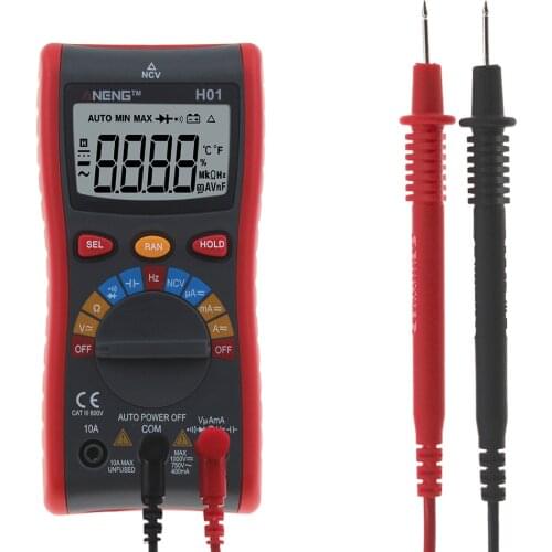 H01 Digital Multimeter NCV 4000 Counts Backlight AC/DC Ammeter Voltmeter Ohm Portable Wire test Power meter with Auto Range