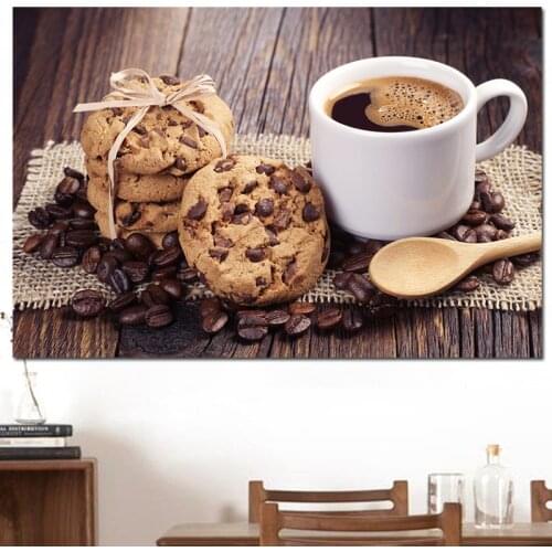 Canvas Painting Restaurant Coffee Cup Beans Coffee Pot Wall Art Modern Modular Picture For Kitchen Decoration HD Printed Poster