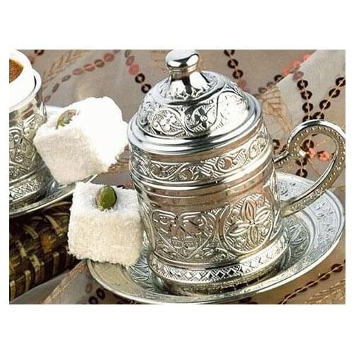 Ottoman Pattern Coffee cup-Silver