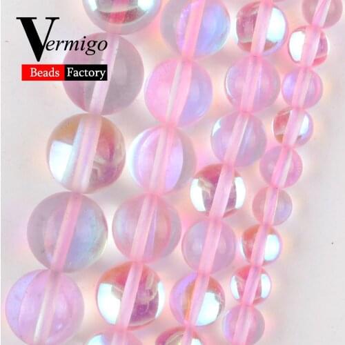 Natural Pink Austrian Crystal Stone Round for Jewelry Making 6-12mm Loose Beads Diy Bracelet Necklace Accessories Wholesale