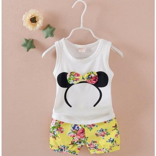 2020 Summer Baby Boys Girls Clothes Cartoon CAT Vest Shorts 2pcs/Sets Child Toddler Clothing Infant Tracksuits Children SUIT Set