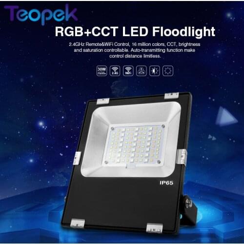 Mi.Light 30W RGB+CCT LED Floodlight FUTT03 AC86-265VSmart IP65 Waterproof Outdoor Lighting 2.4G Wireless Android/iOs WiFi APP