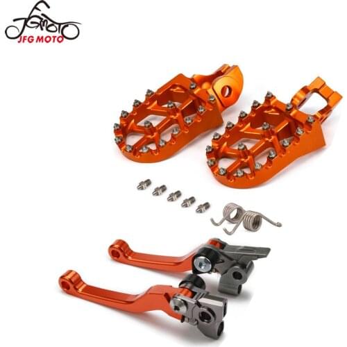 Motorcycle CNC Footrest Footpeg Foot Pegs Brake Clutch Lever Sets For KTM SX XCW SXF XCF EXCF 125 150 250 300 350 450 500