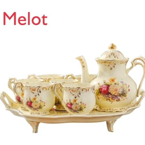 Ceramic teapot Coffee cup Sets/vintage Coffee Tea Set