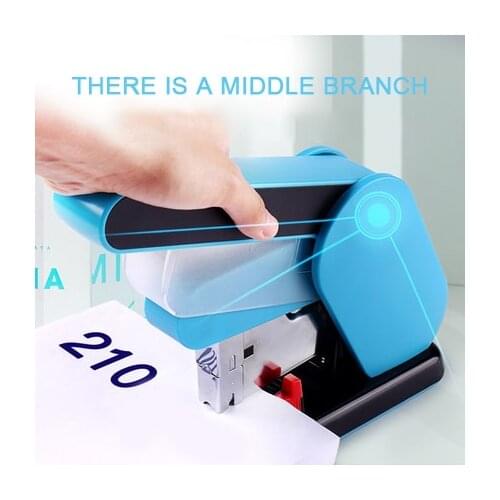 2021 New Low Force Stapler Heavy Type Bookbinding Stapling 130-210 Sheets Capacity Stapler Metal Stapler Material Office Supply