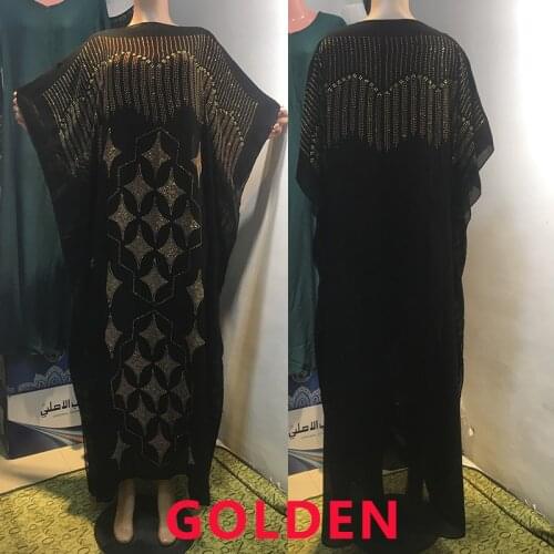 New Popular European Africa style abaya long Dashiki Diamond Flower Clothes Black Dress Kalama loose Muslim Robe with scarf