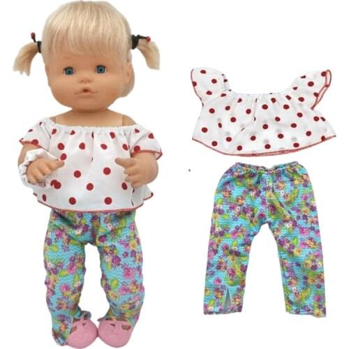 Baby Doll Clothes Strapless Shirt Pants For 38 Cm Nenuco Doll Outfits Ropa Y Su Hermanita Toys Wears