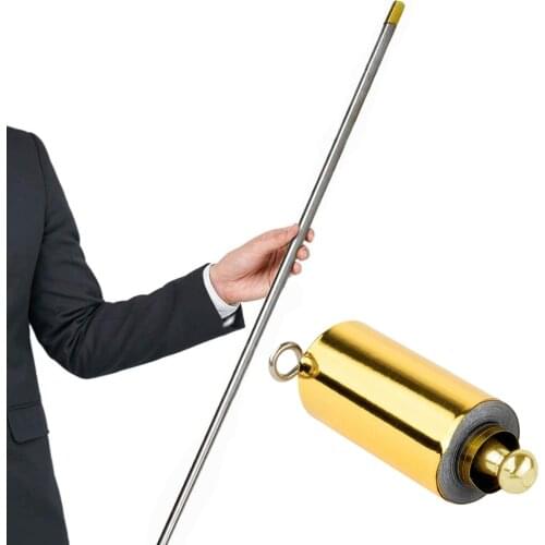 110CM Stainless Steel Toy Stage Appearing Cane Portable Magic Wand Telescopic Sticks Professional Lightweight Funny Trick Prop