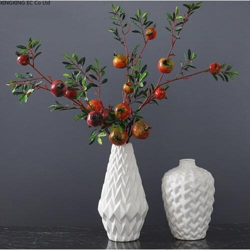 Simple Ceramic Vase Dried Flower Flower Arrangement Nordic Home Decoration Vase Decoration Living Room Dining Table Floral Set