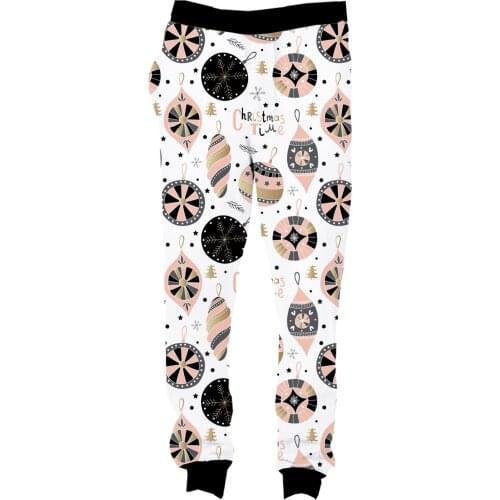 REAL American US SIZE Christmas Time 3D Sublimation Print String Jogger Sweat Pants plus size 4XL 5XL