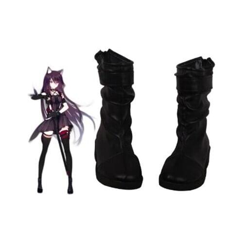 Arknights Melantha Cosplay Boots Shoes Black Women Shoes Game Costume Customized Accessories Halloween Party Shoes