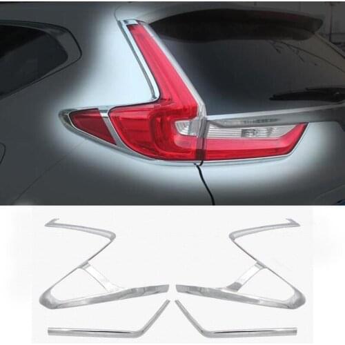 Car Styling For Honda CR-V CRV 2017 Car Taillight Tail Lights Covers Chrome Trim Chromium Styling Universal External Decoration