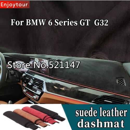 For BMW 6 Series GT M 630i 640i 630D G32 RHD LHD Suede Leather Dashmat Dashboard Cover Dash Mat Car-styling Accessories