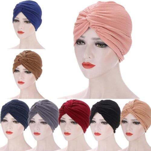Women Hijab Underscarf Muslim Hijabs Turban Inner Cap Chemo Twist Corss Head Scarf Islamic Bonnet Beanie Indian Hair Loss Hat