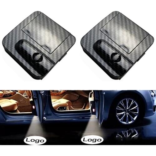 1PCS No Magnet Shadow Lamp Projector Light Car Led Wireless Door Car Logo Light Welcome Decor Lamp Laser Light Car Accessories