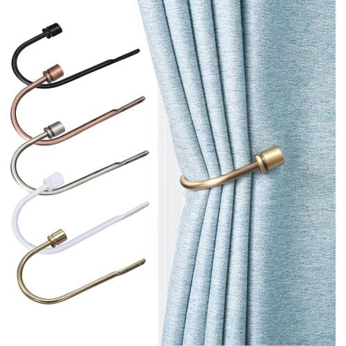 2pcs/set Curtain Tieback Holder Hooks Tie Backs Bedroom Living Room Curtain Decoration Accessories Holdback Metal Curtain Hook
