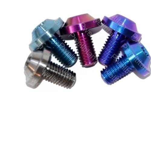 Titanium Alloy Bolts M4 M5 X 10 15 20 Torx Umbrella Head Motorcycle MTB Brake Disc Bracket Mountain Bike Ti Screw Fastener 2 PCS
