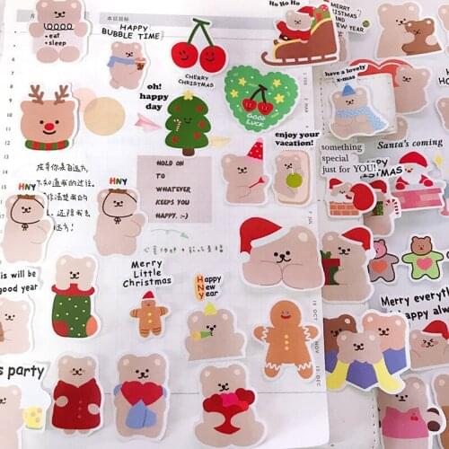 38pcs Cute bear Stickers Crafts Scrapbooking stickers book Student label Decorative sticker DIY Stationery