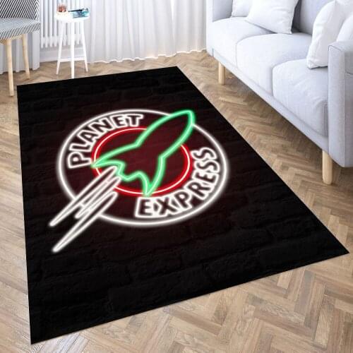 Planet express futurama Carpet for Living Room 3D Anime Cartoon Rug Gamer Teen Room Bedside Lounge Rug Kids Children Floor Mats
