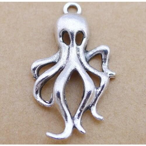 5pcs Charms Octopus 31*17mm Antique pendant fit Vintage Tibetan Silver DIY bracelet necklace