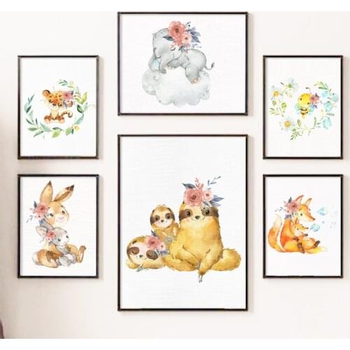 Full Square/Round Drill 5D DIY Diamond Painting "Sloth Rabbit Fox Elephant Baby " Embroidery Cross Stitch 5D Home Decor