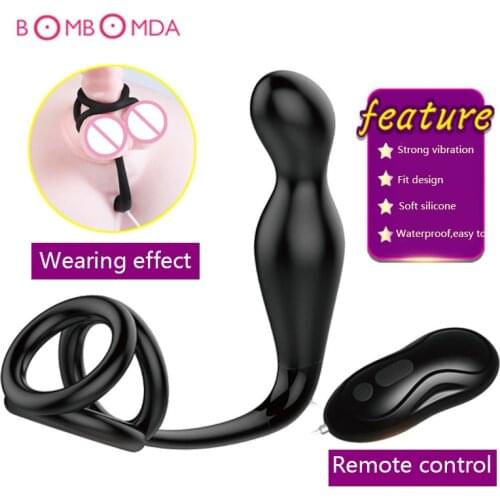 Erotic Anal Plug Remote Control Vibrator Silicone Prostate Massager Butt Plugs Anal Sex Toys For Men Masturbator Intimate Goods