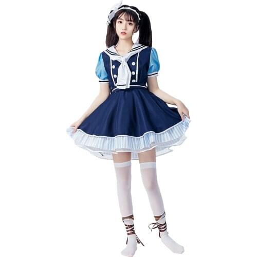 Brdwn Lovelive Womens Sea Rover Sonoda Umi Eli Ayase Maki Nishikino Cosplay Costume Sailor Suit School Uniform