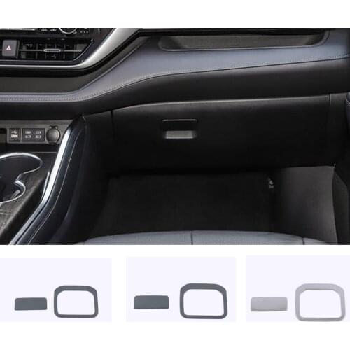 For Toyota Highlander 2020 2021 2022 Car Stainless Steel Cover Co-Pilot Storage Glove Box Case Trim Frame Panel Parts
