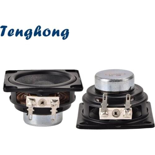 Tenghong 2pcs 53MM Full Range Speakers 20 Core 4Ohm 8W Portable Audio Loudspeaker Octagonal Rubber Edge Neodymium Magnet Speaker