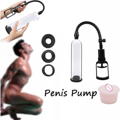 Effective Penis Pump Vacuum Pump For Men Sex Toys Penis Enlarger Extender Enlargement Dick Increase Length Male Train Adult Shop