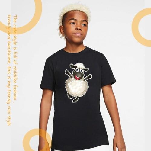 Eid al-Adha 2020 summer fashion cotton cartoon T-shirt for boys and girls summer casual short-sleeved childrens wear Streetwear