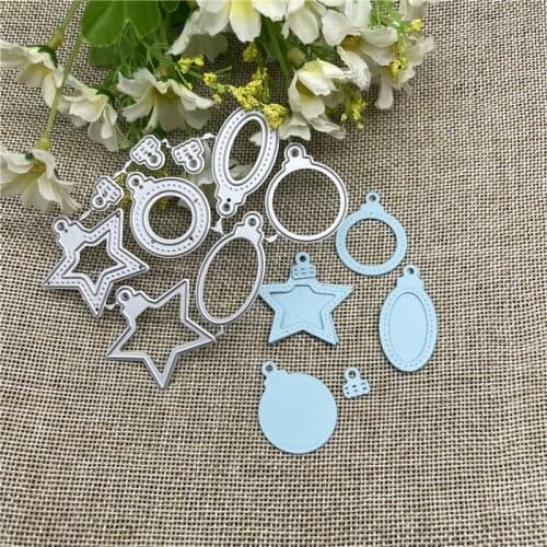 Molds for pentagonal metal cutting dies mold Round hole label tag Scrapbook paper craft knife mould blade punch stencils dies