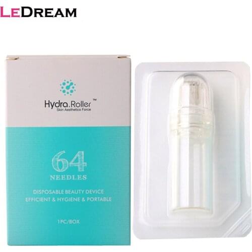 Hydra Roller 64 Pin Needles Skin Aesthetics Force Gold Tips Titanium Derma Micro Needles Rollers For Hyaluronic Acid Skin car