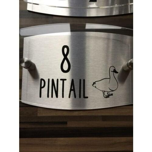 Customized Clear Modern Acrylic House Sign Plaque Door Number Plate