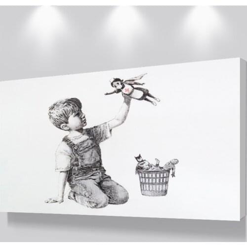Modern Style Banksy Game Changer Nurse Tribute Canvas Printings Street Print Wall Art Picture for Living Room Home Cuadros Decor
