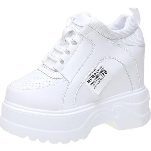 New Women Platform Sneakers Autumn Female Breathable Casual Shoes Vulcanized Shoes Thick Sole Ankle Shoes Women Chaussures